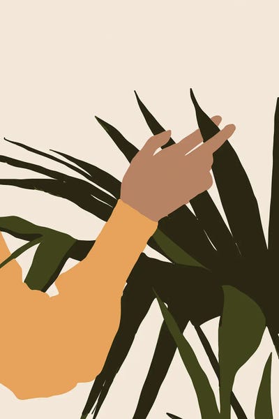 Mica Hand On Plant V by Pixy Paper canvas print