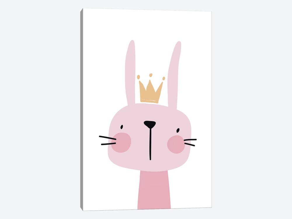 Bunny Pink by Pixy Paper 1-piece Canvas Artwork