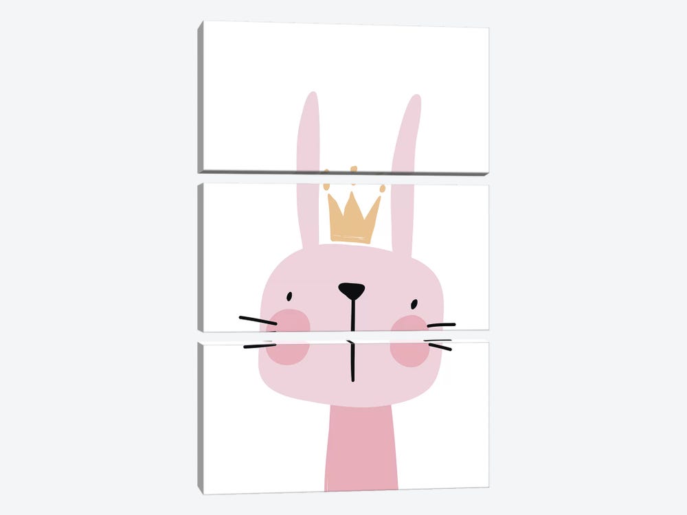 Bunny Pink by Pixy Paper 3-piece Canvas Art
