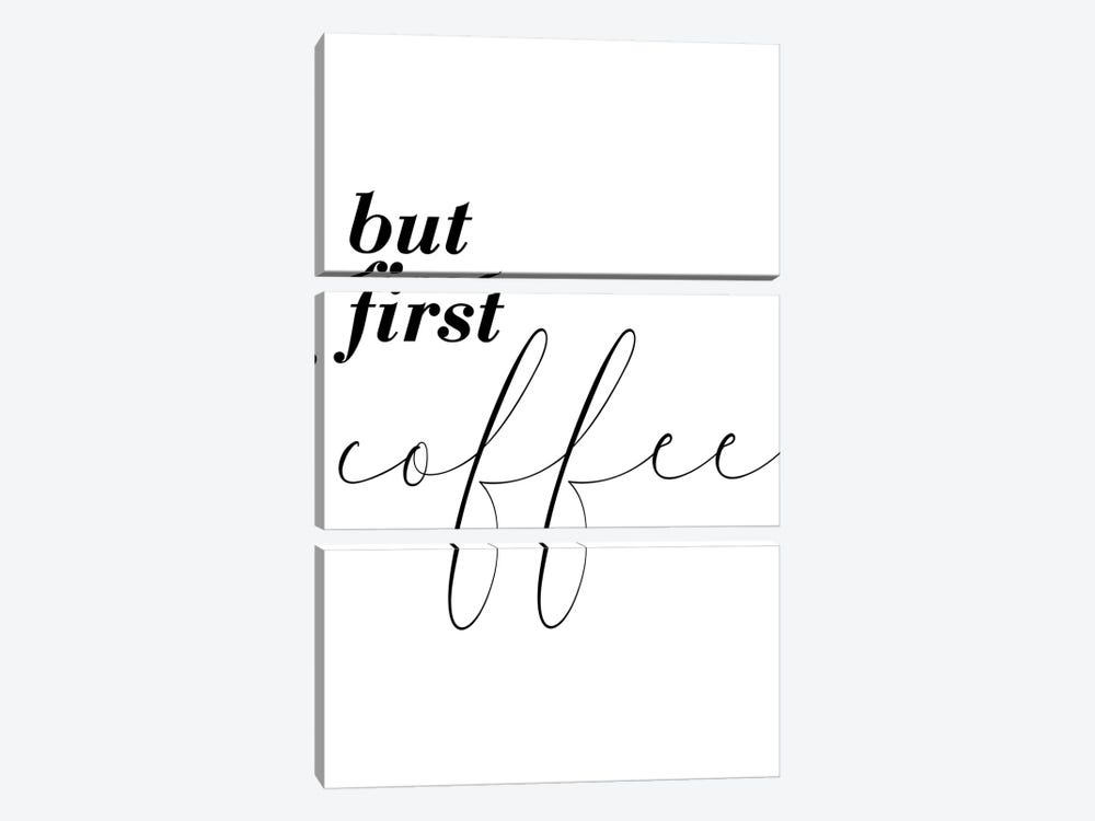 But First Coffee by Pixy Paper 3-piece Canvas Art Print