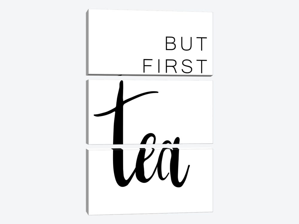 But First Tea Bold by Pixy Paper 3-piece Canvas Print