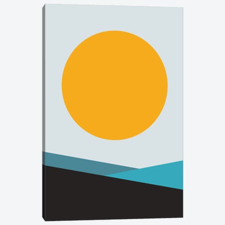 Mita Teal Big Sun VI Canvas Print #PXY1146} by Pixy Paper Art Print