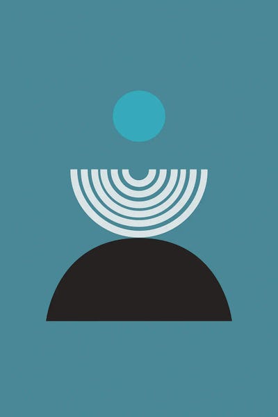 Mita Teal Fountain VIII by Pixy Paper art print