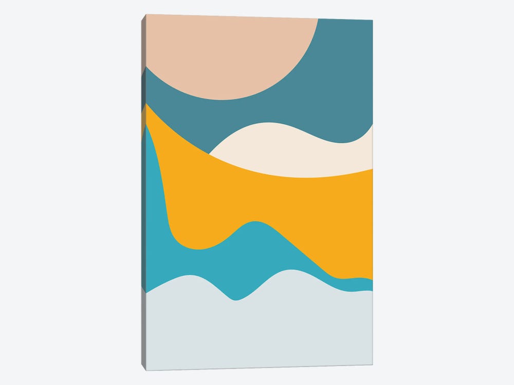 Mita Teal Dunes XIV by Pixy Paper 1-piece Canvas Print