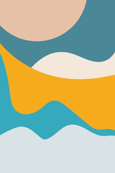 Pixy Paper: Mita Teal Dunes XIV by Pixy Paper