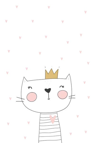 Crowns: Cat With Crown Stars by Pixy Paper