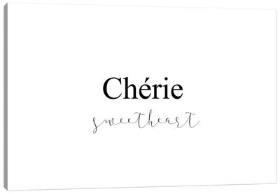 Cherie Canvas Art Print - White Art