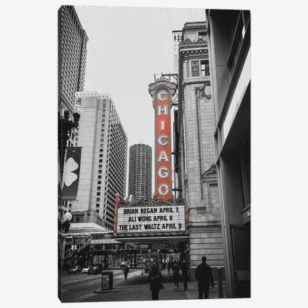 Chicago Theatre Red Canvas Print #PXY124} by Pixy Paper Canvas Art