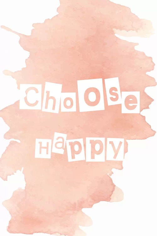 Choose Happy Watercolour