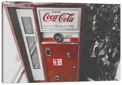 Coca Cola Machine Canvas Art Print - Pixy Paper