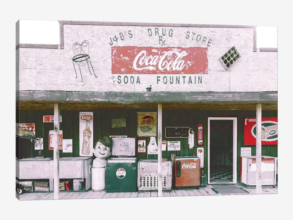 Coca Cola Shop Red by Pixy Paper 1-piece Canvas Art