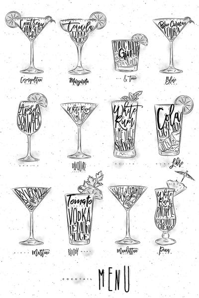 Pixy Paper: Cocktails Menu by Pixy Paper