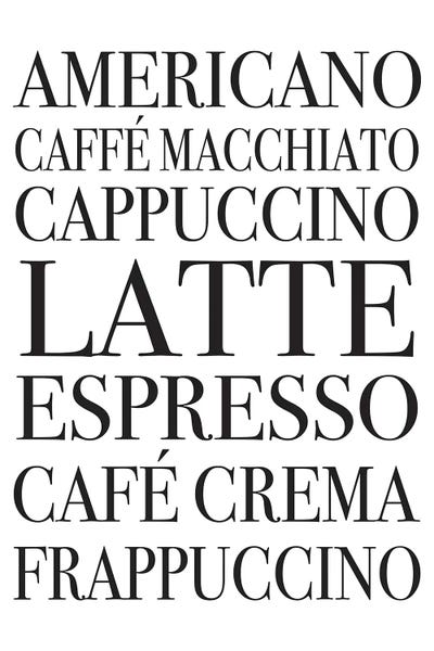 Coffee Board by Pixy Paper canvas print