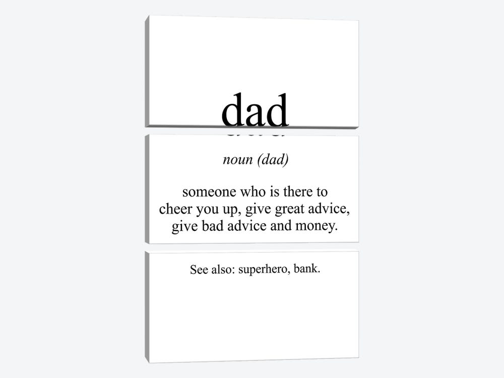 Dad Meaning by Pixy Paper 3-piece Canvas Artwork