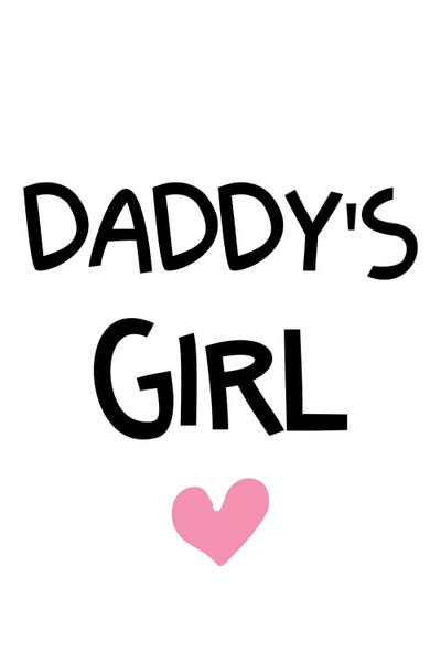Daddys Girl Funky by Pixy Paper framed canvas print