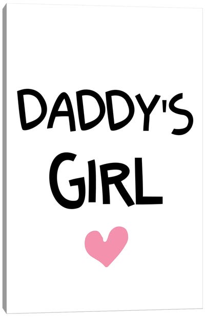Daddys Girl Funky Canvas Art Print - Pixy Paper