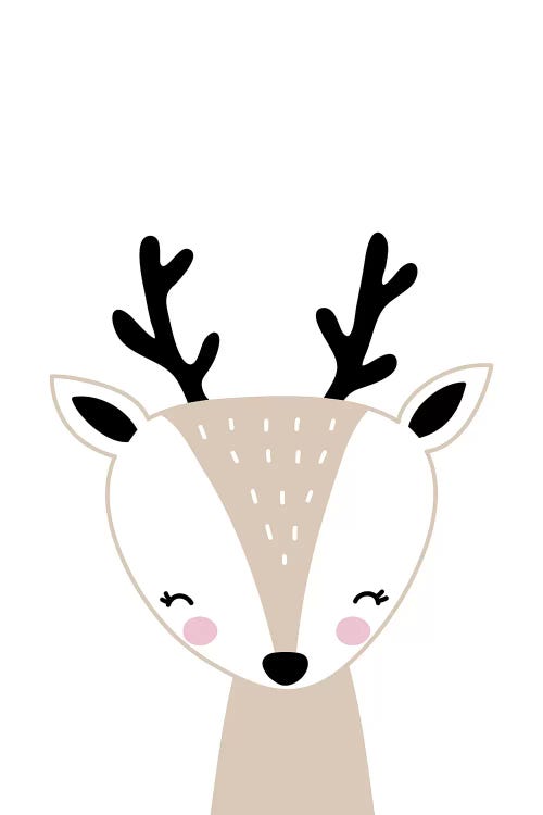 Deer Beige by Pixy Paper wall art