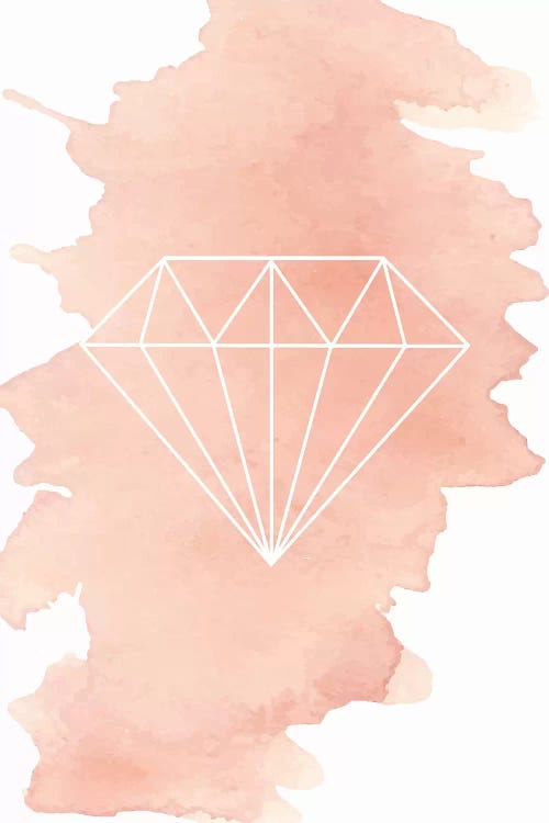 Diamond Peach Watercolour