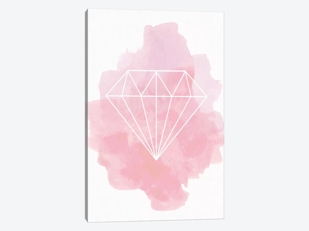 Diamond Pink Watercolour by Pixy Paper 1-piece Art Print