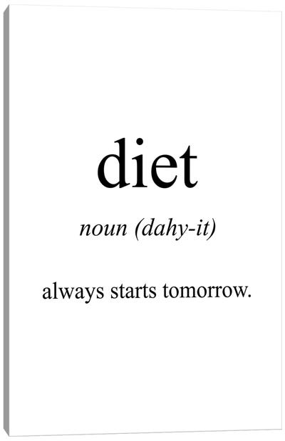 Diet Meaning Canvas Art Print - Pixy Paper