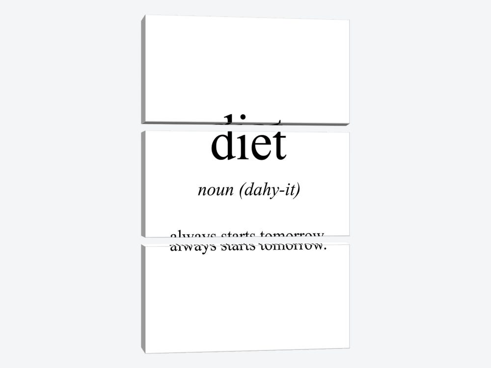 Diet Meaning by Pixy Paper 3-piece Canvas Wall Art