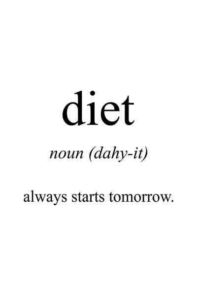 Funny Typography: Diet Meaning by Pixy Paper