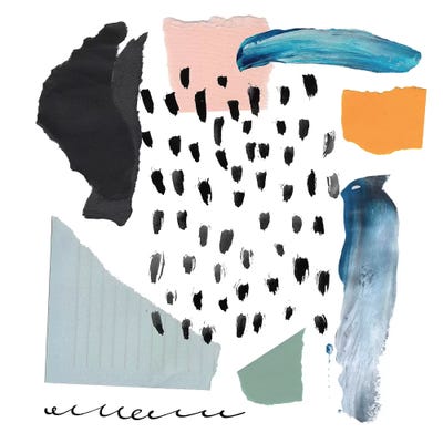 Abstract Shapes Art Board by Pixy Paper art print