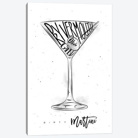 Dirty Martini White Background Canvas Print #PXY152} by Pixy Paper Canvas Art
