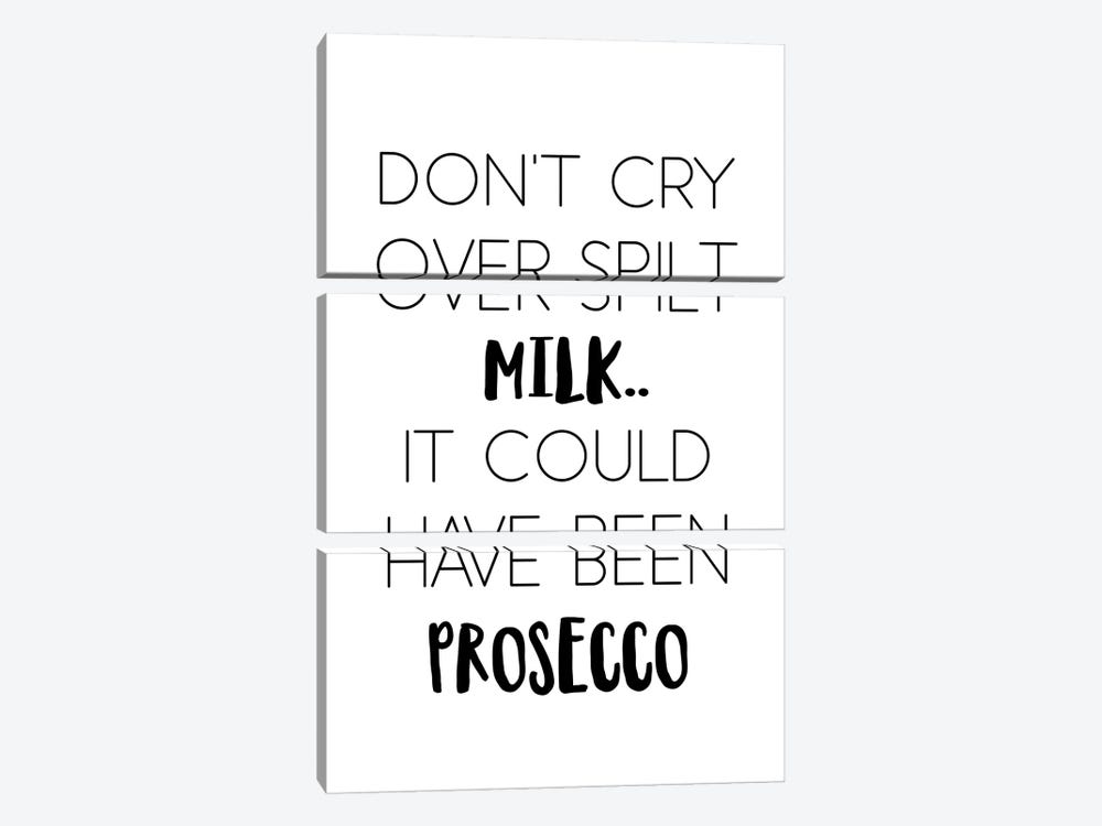 Dont Cry Over Spilt Milk by Pixy Paper 3-piece Canvas Art