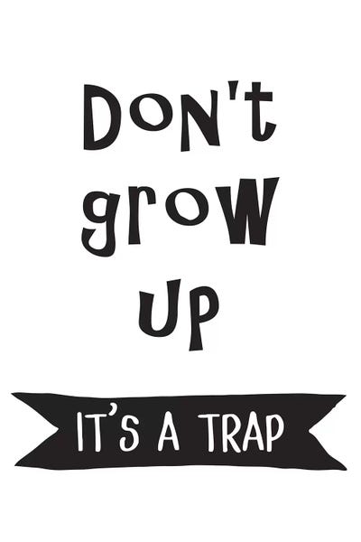 Dont Grow Up Banner by Pixy Paper multi panel art
