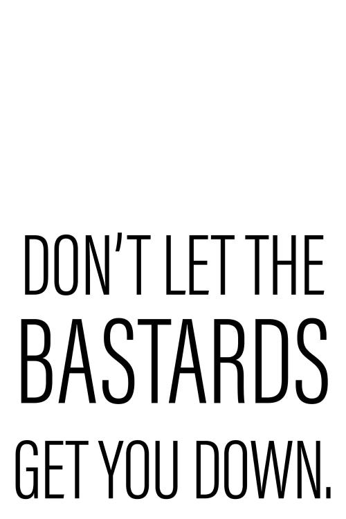 Dont Let The Bastards by Pixy Paper wall art
