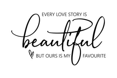Every Love Story Is Beautiful by Pixy Paper canvas print