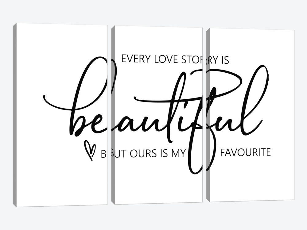 Every Love Story Is Beautiful by Pixy Paper 3-piece Canvas Art Print