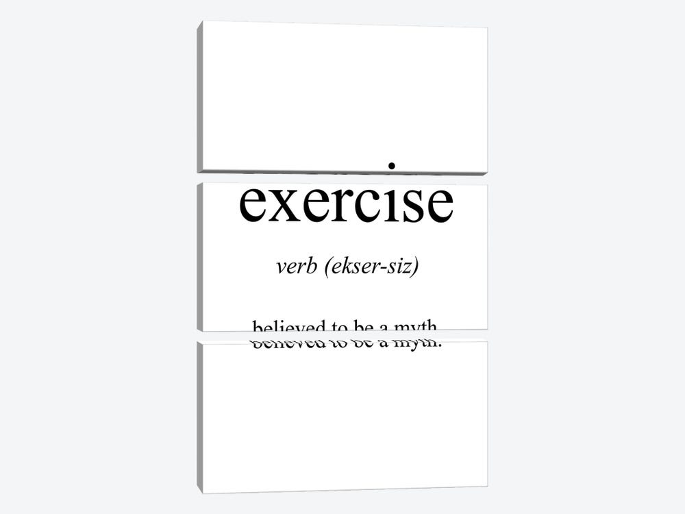 Exercise Meaning by Pixy Paper 3-piece Canvas Wall Art