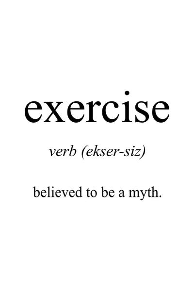 Funny Typography: Exercise Meaning by Pixy Paper