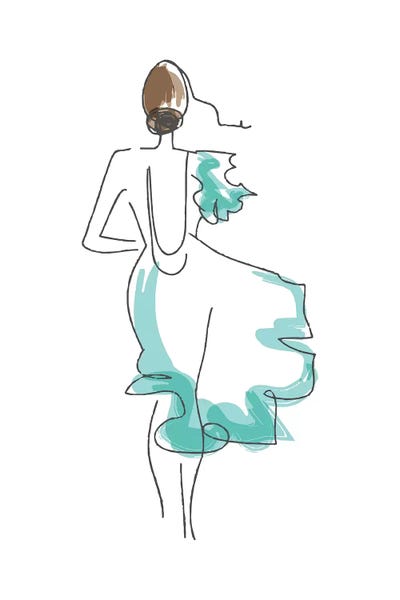 Fashion Line Art by Pixy Paper canvas print