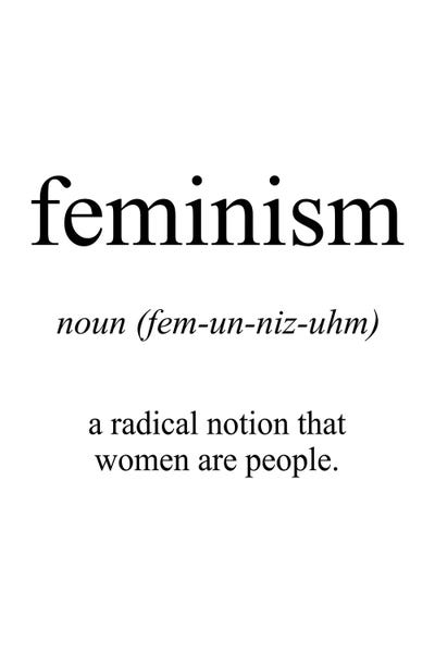 Funny Typography: Feminism Meaning by Pixy Paper