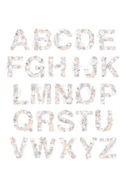 Alphabet: Floral Alphabet by Pixy Paper