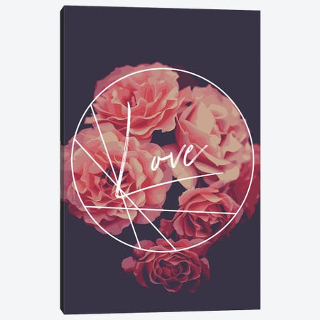 Floral Love Canvas Print #PXY181} by Pixy Paper Art Print