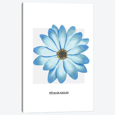 Flowers Collection - Blue Canvas Print #PXY182} by Pixy Paper Art Print