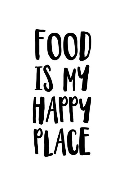 Food Is My Happy Place by Pixy Paper canvas print