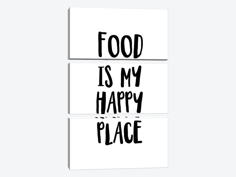 Food Is My Happy Place by Pixy Paper 3-piece Canvas Wall Art