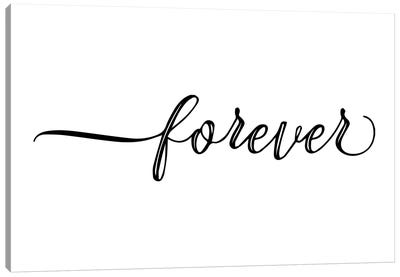 Forever Canvas Art Print - Love Typography