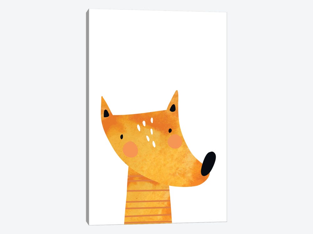 Fox Watercolour by Pixy Paper 1-piece Canvas Print