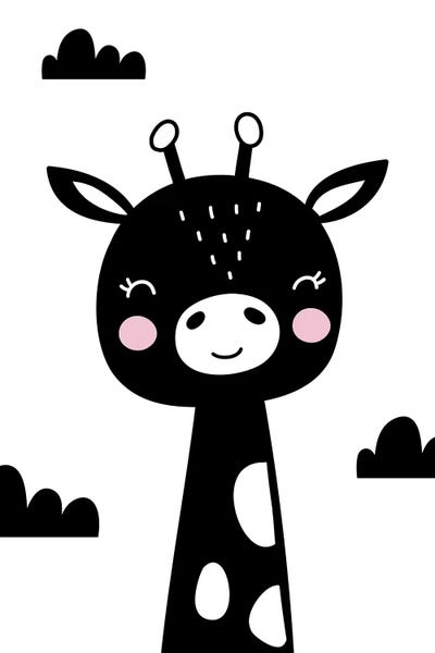 Giraffes: Giraffe Scandi Black by Pixy Paper