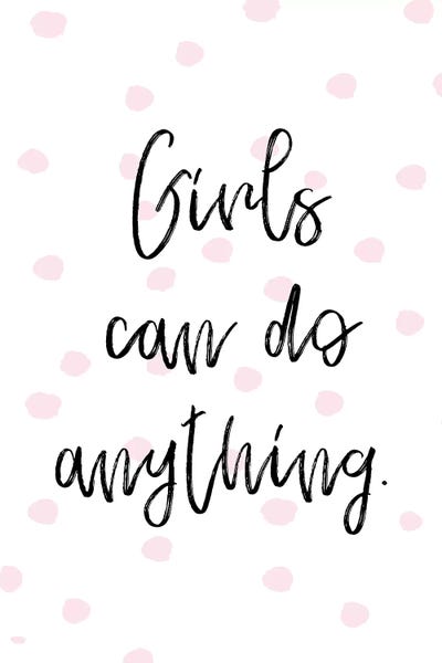 Girls Can Pink Polka