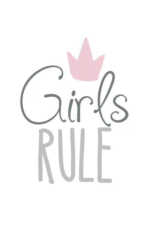 Girls Rule Pink And Grey