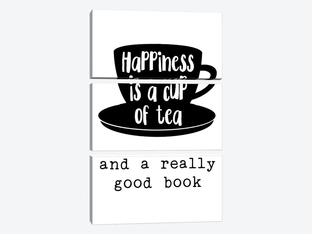 Happiness Is A Cup Of Tea by Pixy Paper 3-piece Canvas Print
