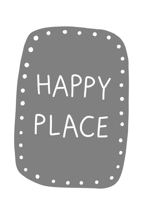 Happy Place Grey Scandi by Pixy Paper wall art