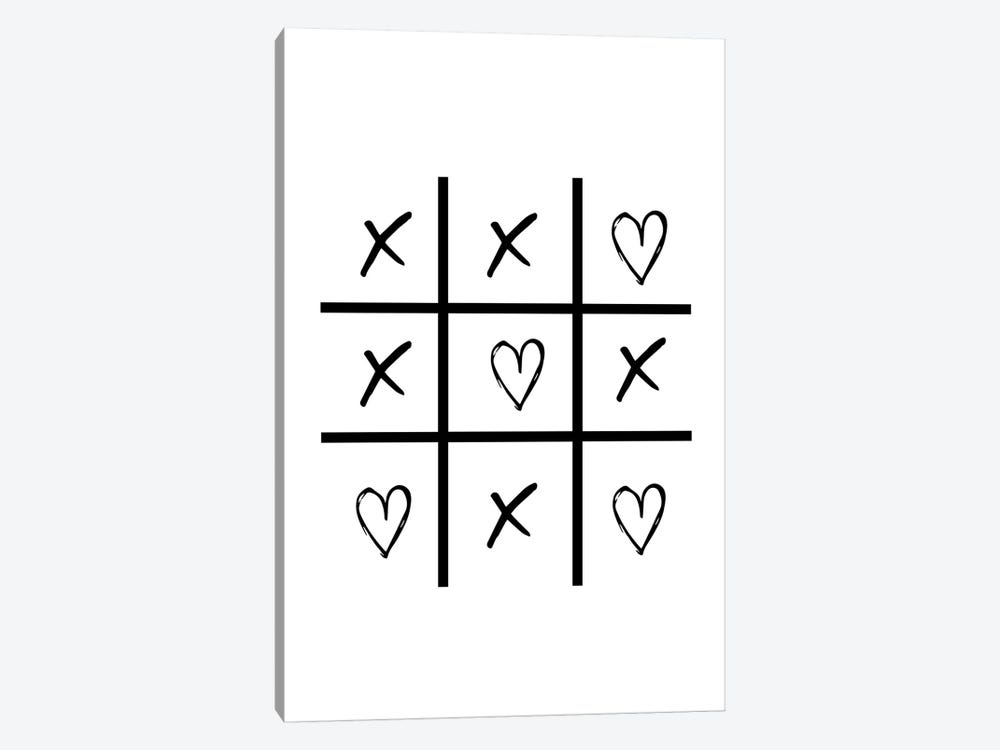 Hearts And Crosses by Pixy Paper 1-piece Canvas Artwork